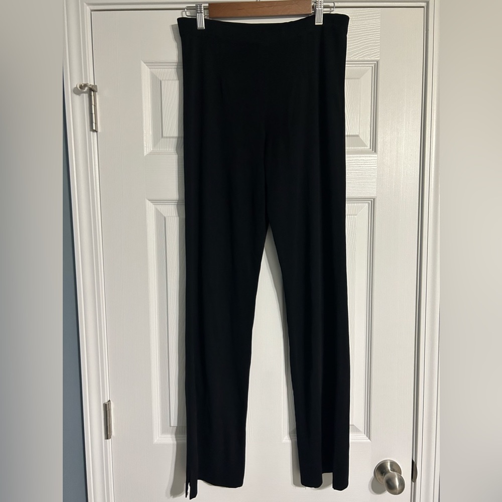 Exclusively Misook Pull On Split Hem Knit Black P… - image 2